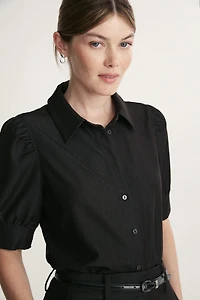 Shirt with puff sleeve