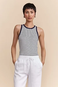 Striped sleeveless tank top