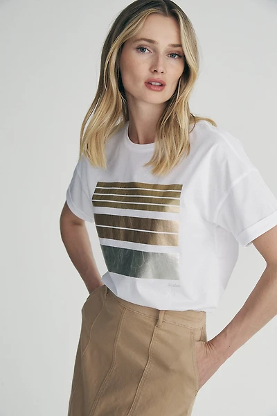 Printed boyfriend fit T-shirt