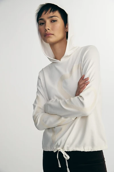 Hooded sweater with sequins