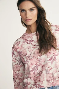 Sweat-shirt à imprimé floral