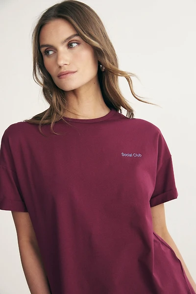 T-shirt Boyfriend avec imprimé