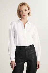 Mix media top with lace detail