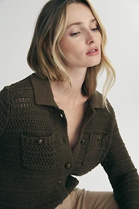 Textured cardigan