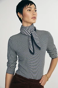Striped turtle neck sweater