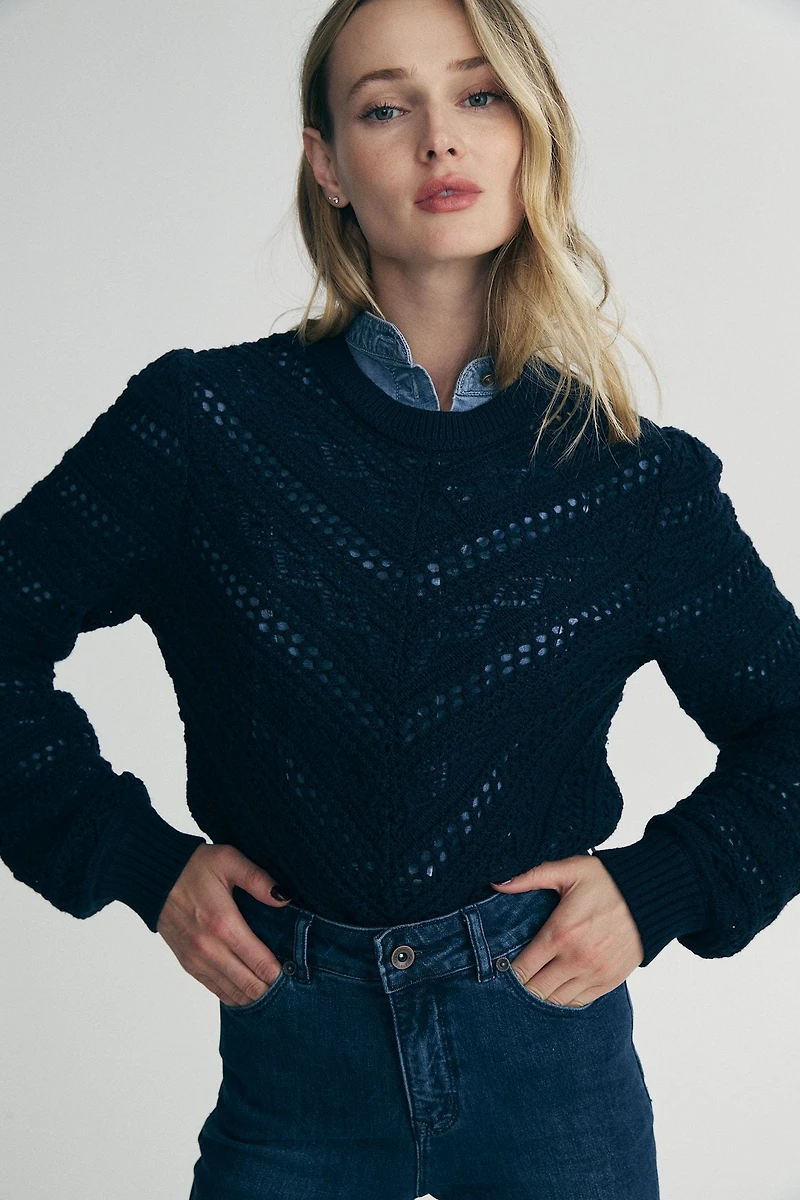 Pointelle sweater