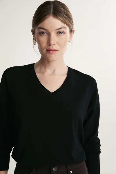 Loose V neck sweater