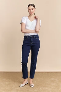 High waist crop jean