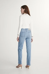 High rise 90's straight leg jeans