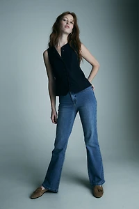 Jeans Push up taille haute à jambe bottillon