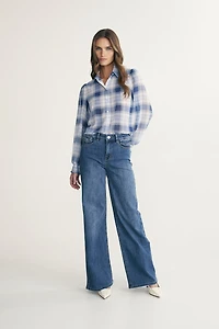 Jeans droit taille haute