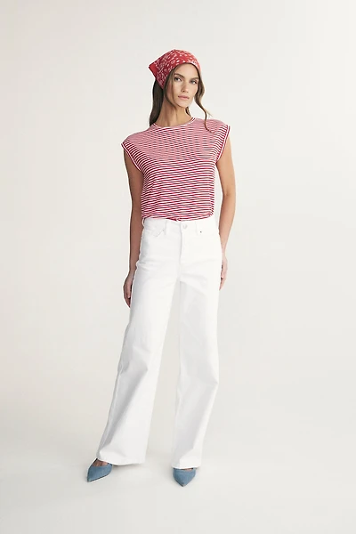 High waist straight jean