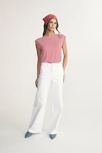 High waist straight jean