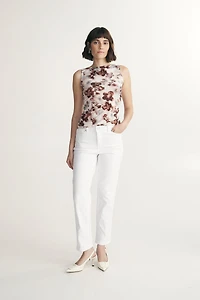 High waist cropped jean