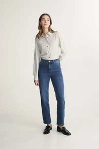 High-rise '90s straight-leg jeans