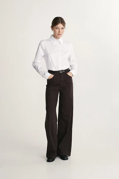 High waist straight jean