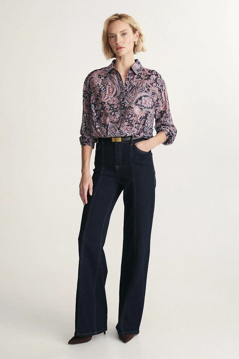 High waist straight jean