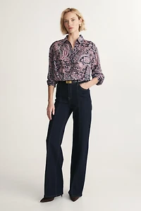 High waist straight jean