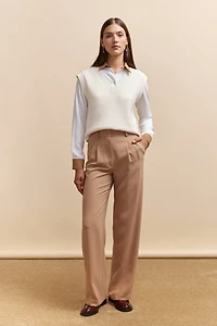 Pantalon large à plis