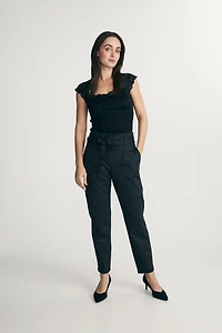 Pantalon imprimé à ceinture