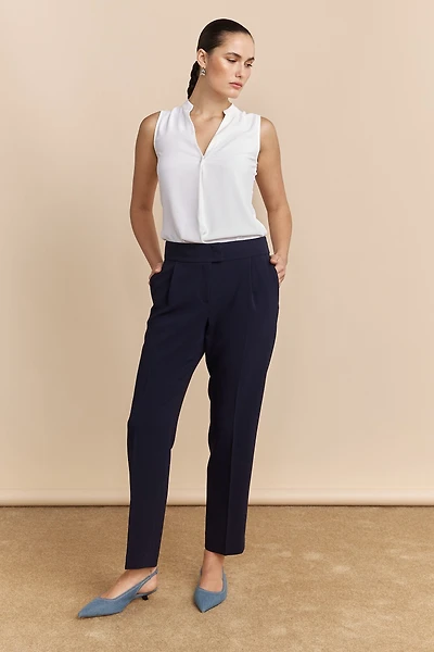 Pantalon à plis