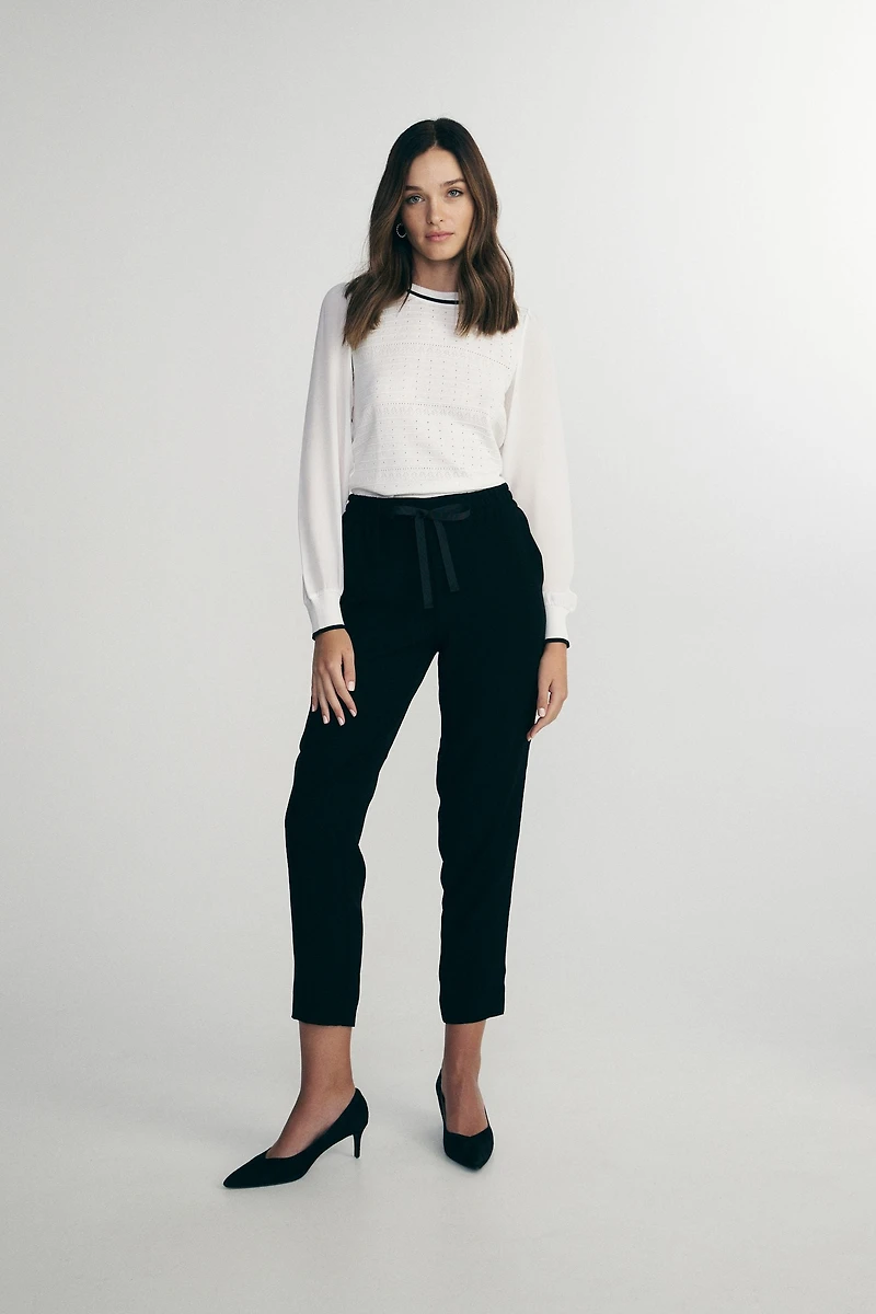 Pantalon décontracté avec ruban