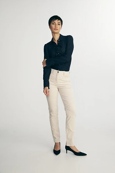 Cropped corduroy pants