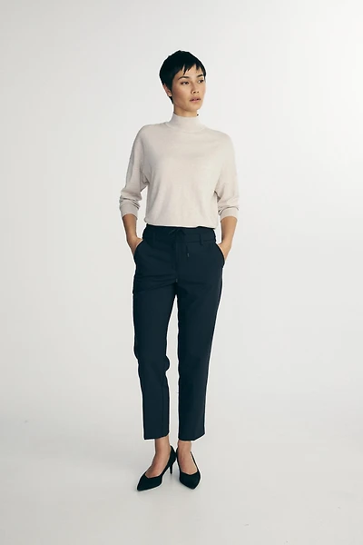 Pants with double waistband