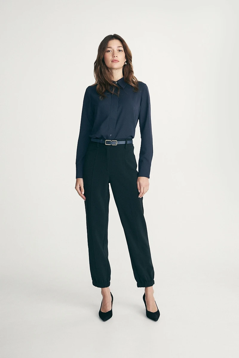 Pantalon à chevilles élastiques