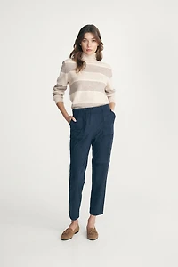 Pantalon en faux suède décontracté