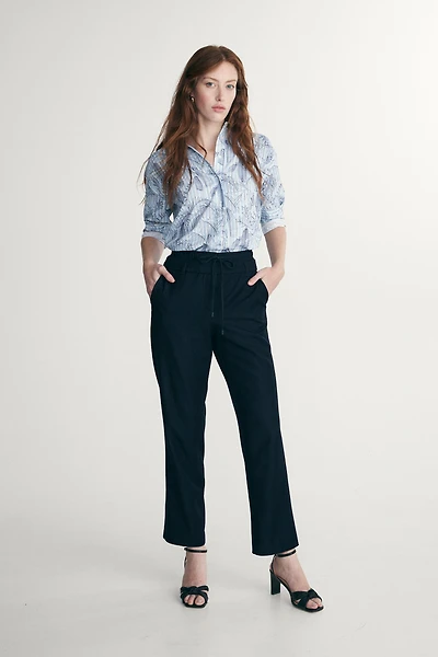 Pant with double waistband