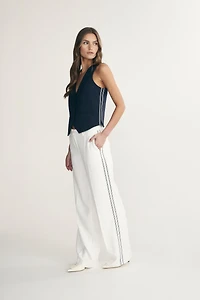 Pantalon Moderne taille haute avec ruban