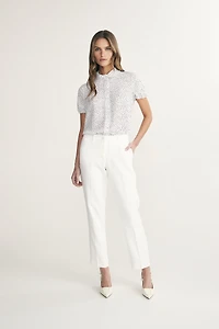 Pantalon droit écourté