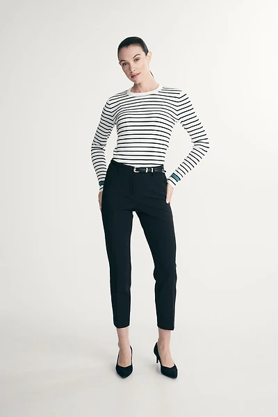 Pantalon droit écourté