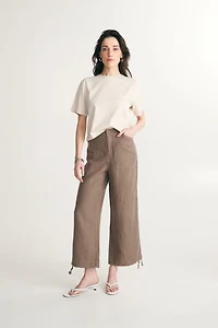 High waist linen pant