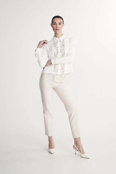 Pantalon droit écourté