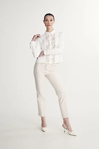 Pantalon droit écourté