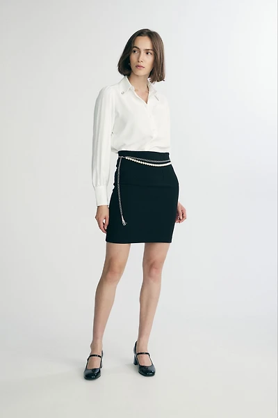 High waist pencil skirt