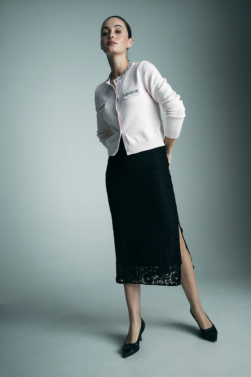 Jupe longue en dentelle