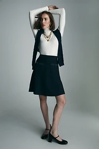 Knit skirt with pockets