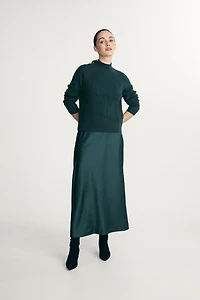 Jupe longue en satin