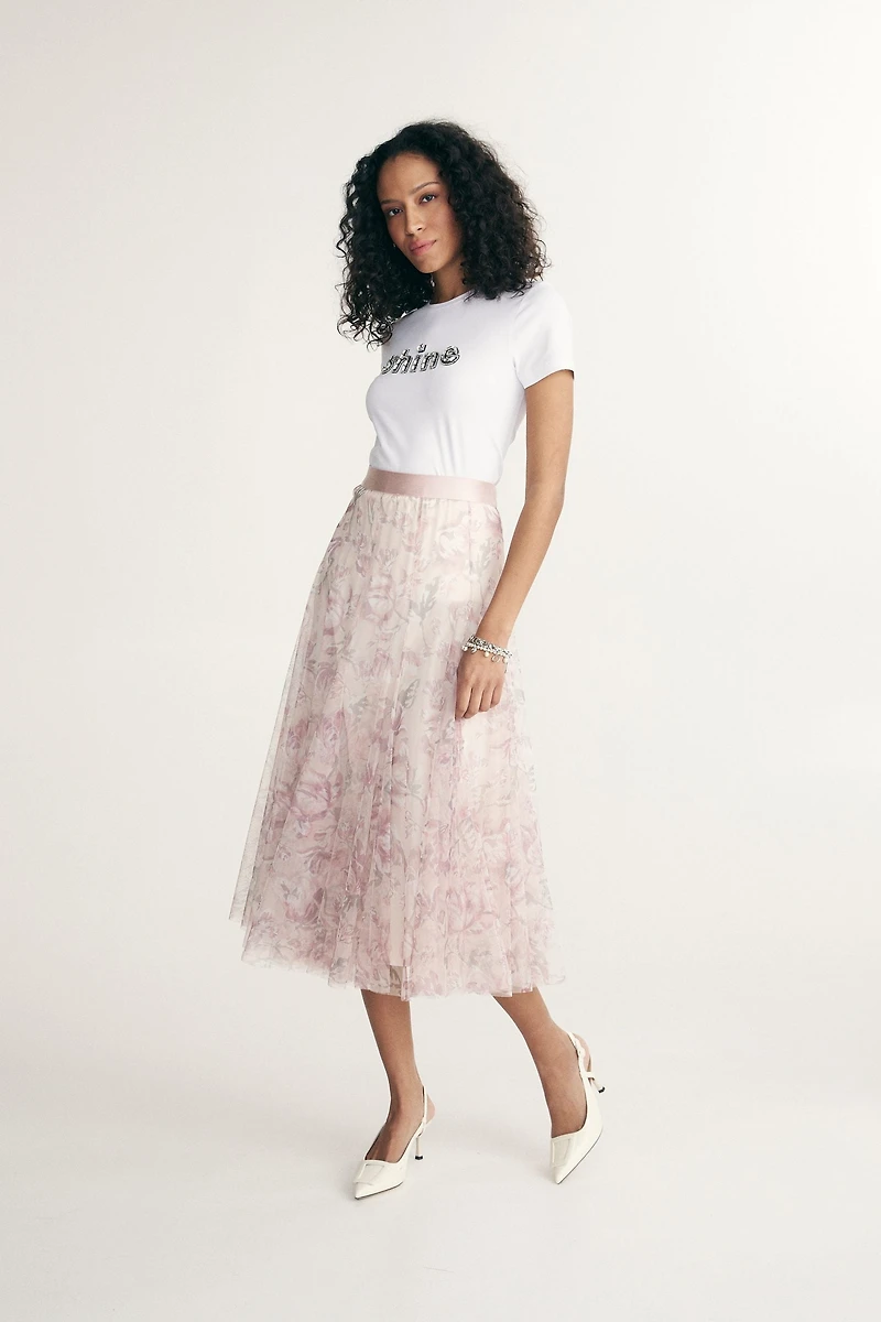 Mesh printed skirt