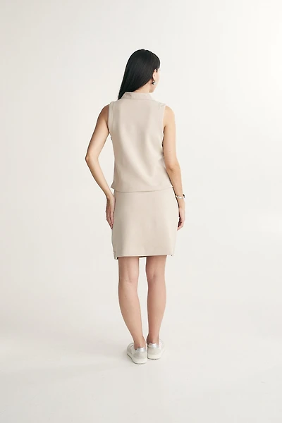 Elastic waist jersey skirt