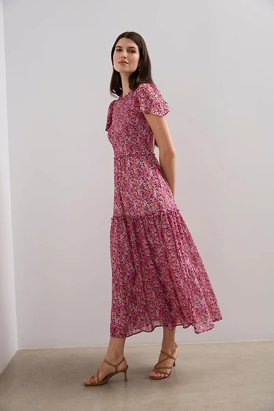 LONG RUFFLE DRESS