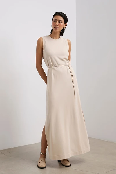 Sleeveless jersey maxi dress