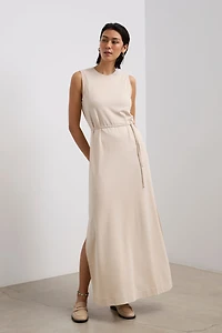 Sleeveless jersey maxi dress