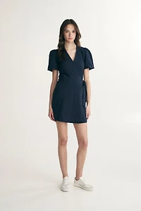 Short sleeve romper dress