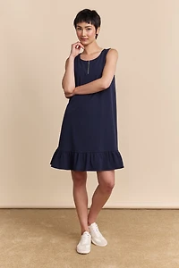 Dress with frills and zip