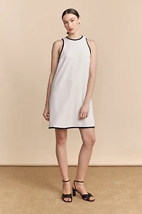 Straight dress with contrasting details