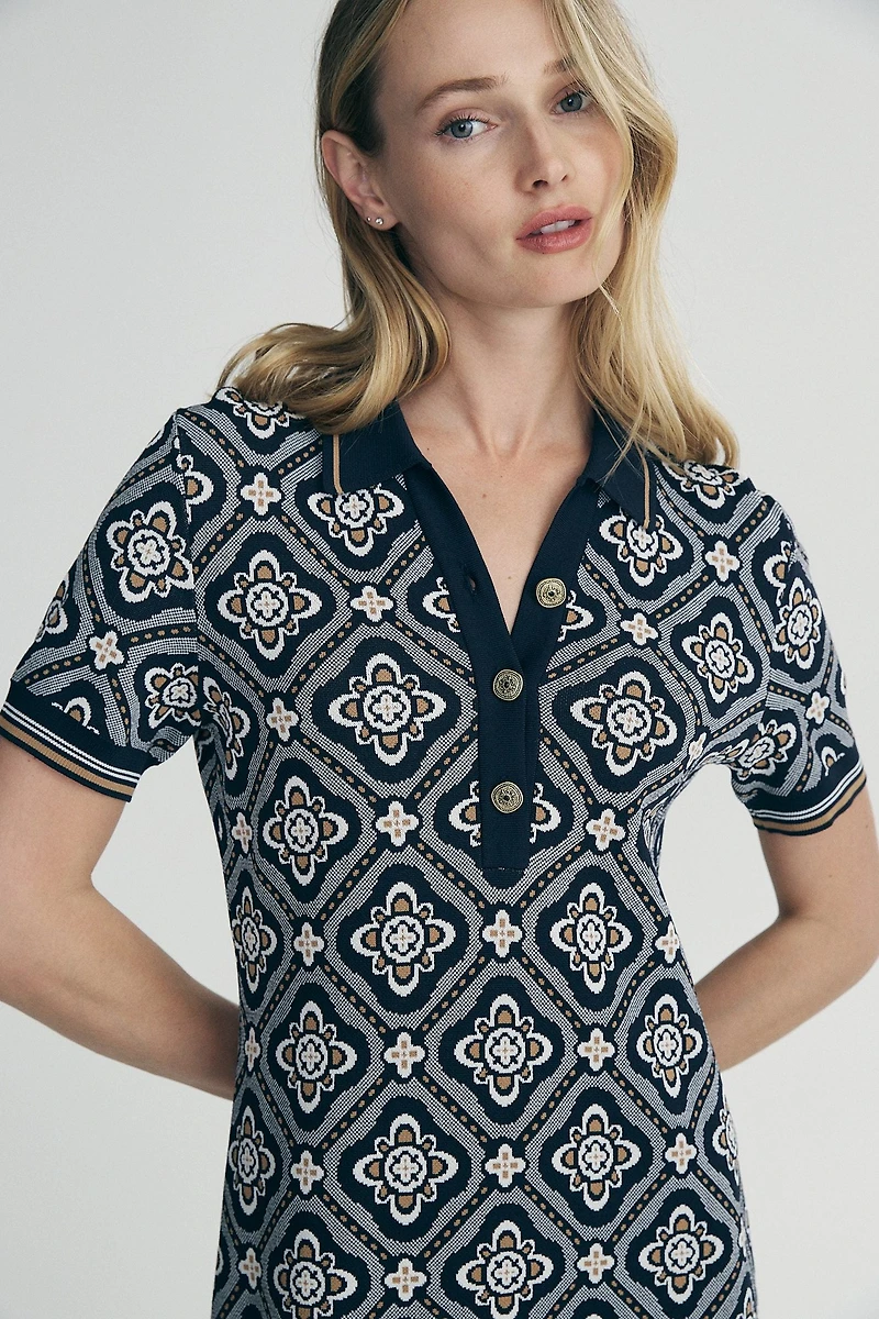 Robe à motif jacquard